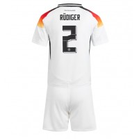 Deutschland Antonio Rudiger #2 Fußballbekleidung Heimtrikot Kinder EM 2024 Kurzarm (+ kurze hosen)